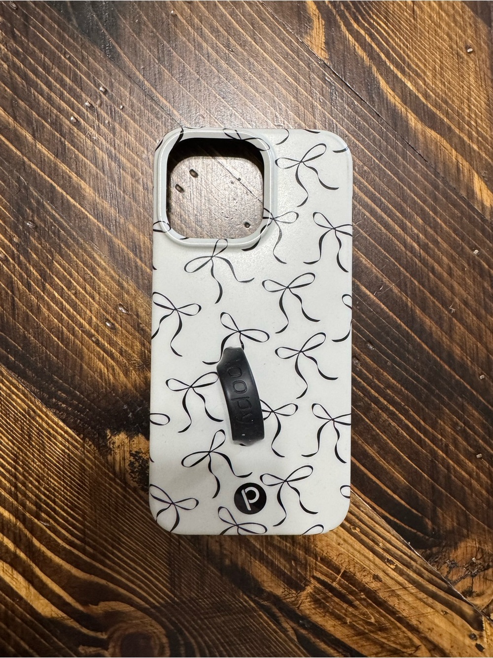 Loopy Bow Phone Case - Black & White